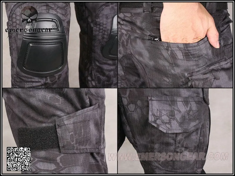 Kryptek Typhon Emerson G3 Униформа рубашка и брюки с наколенниками BDU Airsoft waregame Охота TYP EM8586+ 7036