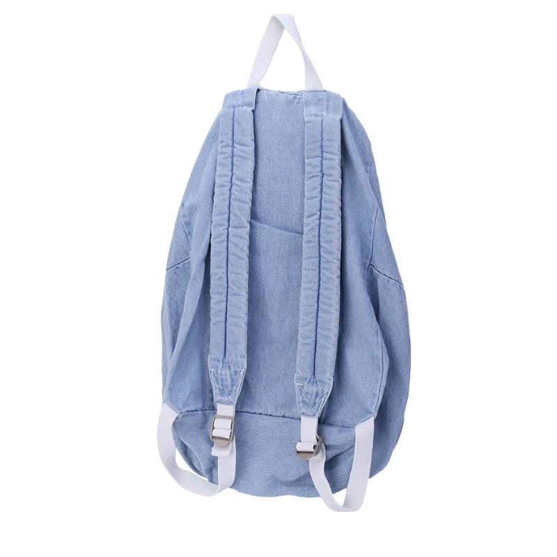 Vintage Denim Mochila Mochila Casuais Mochila de