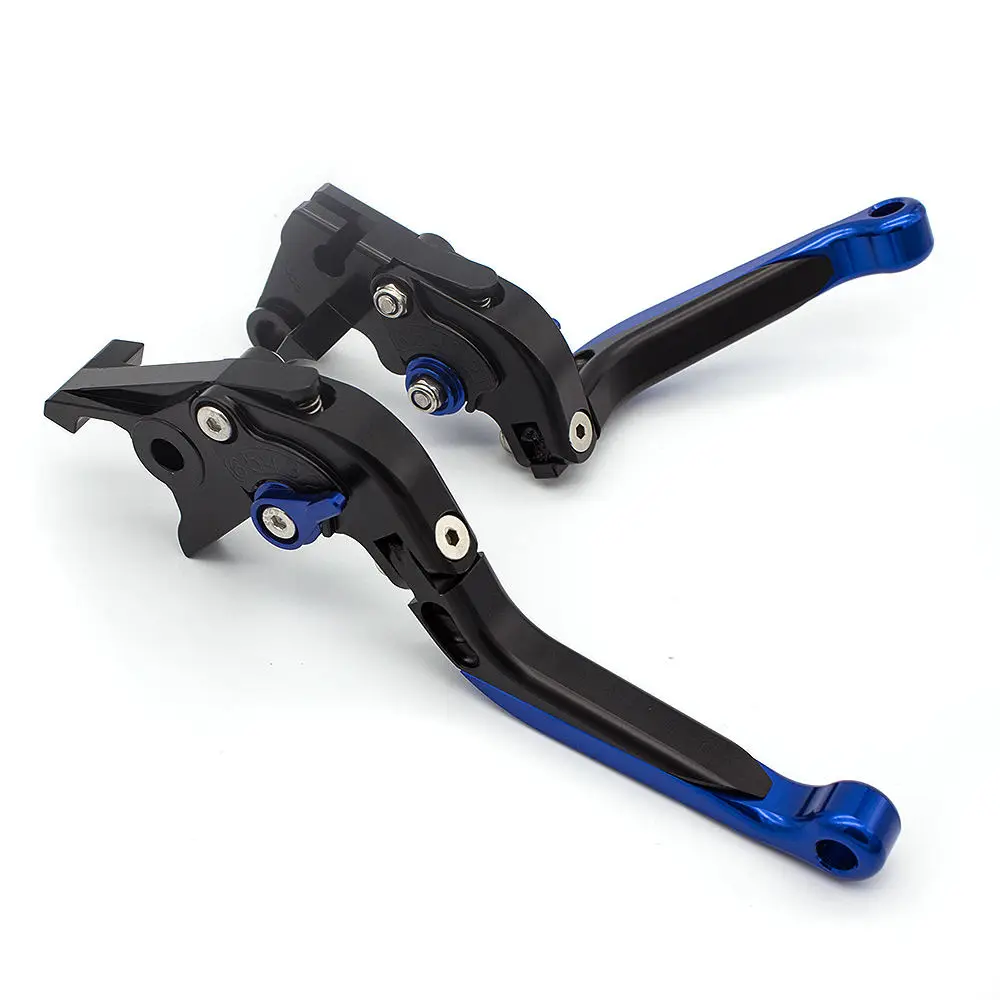 For Honda CBR125 CBR 125 2004- Aluminum Adjustable Folding Extendable Motorcycle Brake Clutch Levers& Handle Grips Set - Цвет: Blue Levers