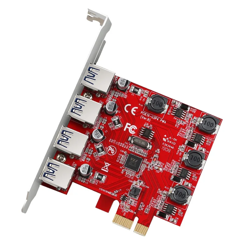 Супер быстрая 4 порта USB 3,0 5 Гбит/с PCI Express Expansion Card автономная технология для настольных ПК Windows XP/Vista/7/8/10