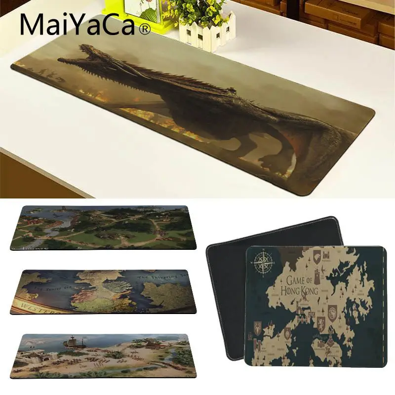 

MaiYaCa Game of Thrones Westeros Anti-Slip Durable Silicone Computermats Locking Edge Mousepad Mat Keyboard Mat Table Pad