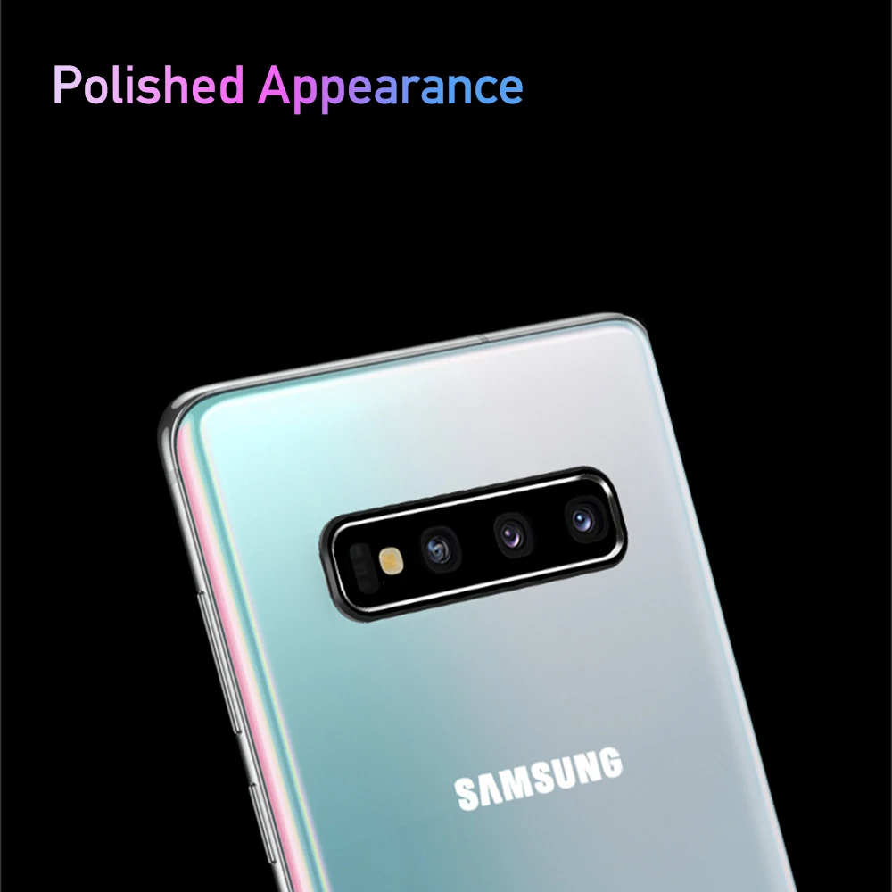 For Samsung S10 Protective Film Tempered Glass For Samsung S10 Plus Protector Phone Camera Lens Back Cover Aluminum Metal Ring