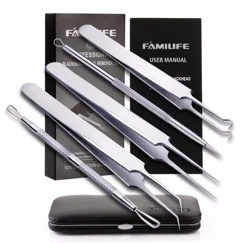 

Makartt 5 in 1 Blackhead Remover Kit Blackhead Extractor Tools for blackhead Acne Blemish Pimple Comedone Stainless Steel L0476