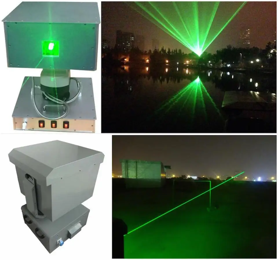 Flightcase+Outdoor Waterproof Moving head laser light Green 5W Skymark 40k big laser show, IP52