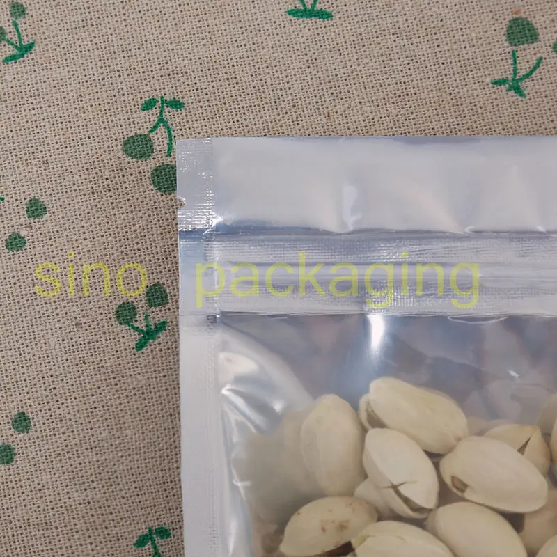 50 pce/lot Aluminum Foil / Clear Resealable Stand Up Bottom Valve Zipper Plastic Retail Package  Bag Ziplock  Mylar Bag Retail 3