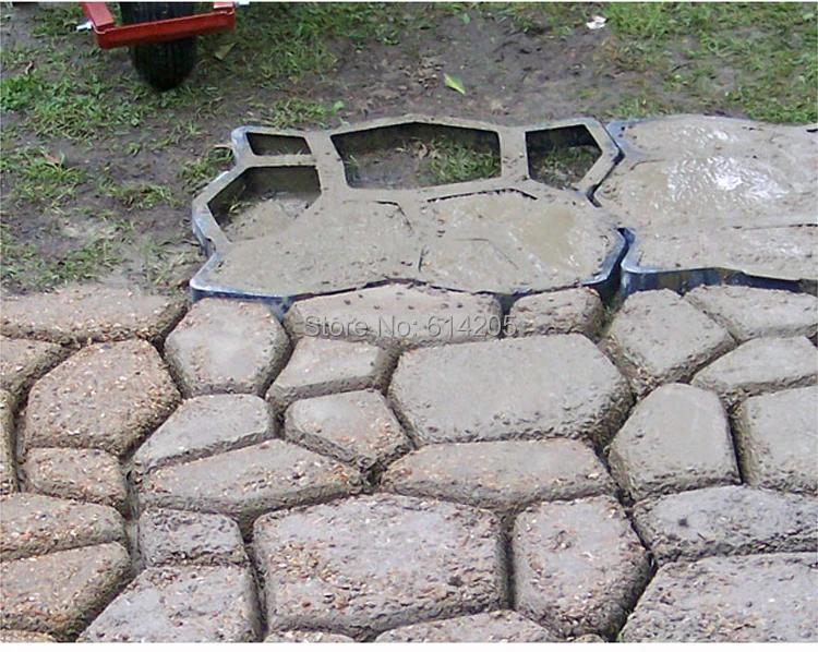 Каменная форма тротуарная бетонная Шаговая Каменная форма асфальтоукладчик