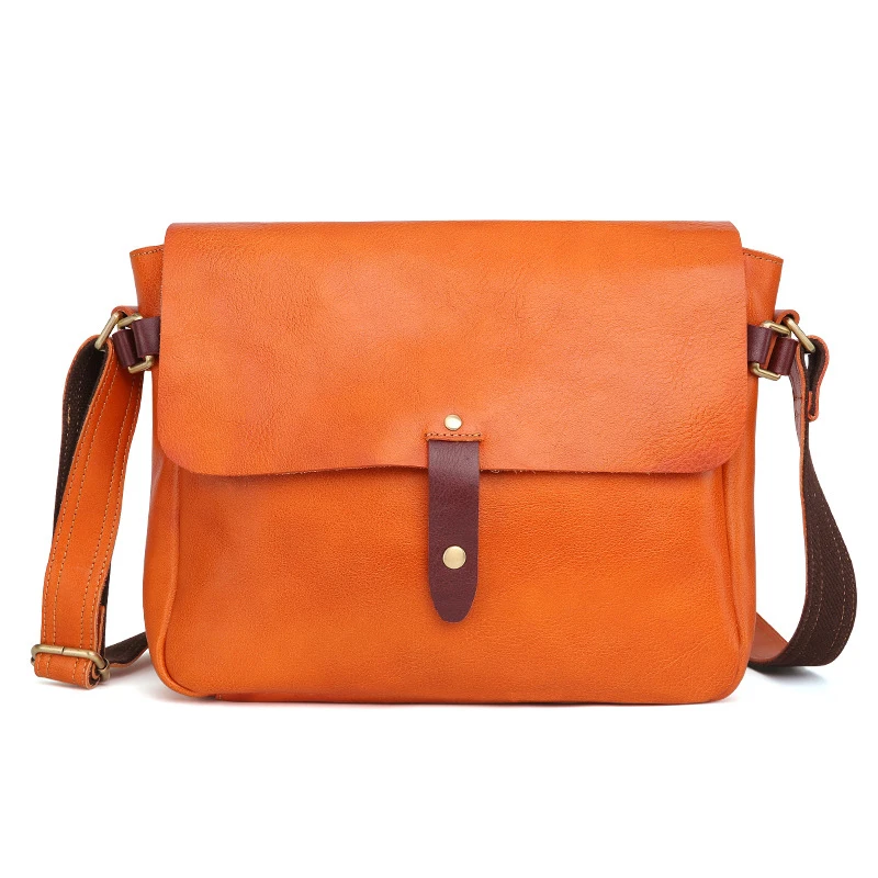 

Briefcase Fashion Cowhide Leather Men's Bag Men's Shoulder Messenger Bag Casual Cross Section Handmade Men's Bag