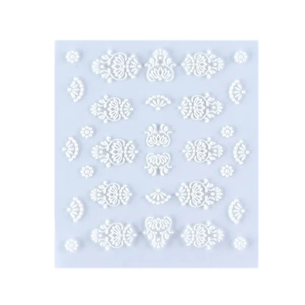 5D Embossed Nail Sticker Decals Blooming Flower Acrylic Engraved 3D Slider Manicure Empaistic Nail Art Decoration Tips CH1019 - Цвет: 40