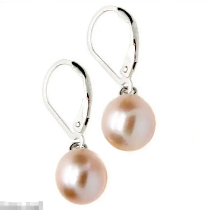 

Hot sell Noble- Wholesale price 16new ^^^^NEW 7-8mm Purple Freshwater Pearl Sterling Silver Earring