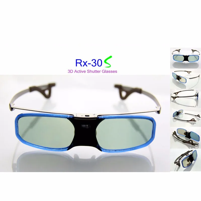 2pcs x 3D DLP Projector TV Aluminum Active Shutter Glasses For Optoma LG BenQ Acer (RX-30) Free Shipping!