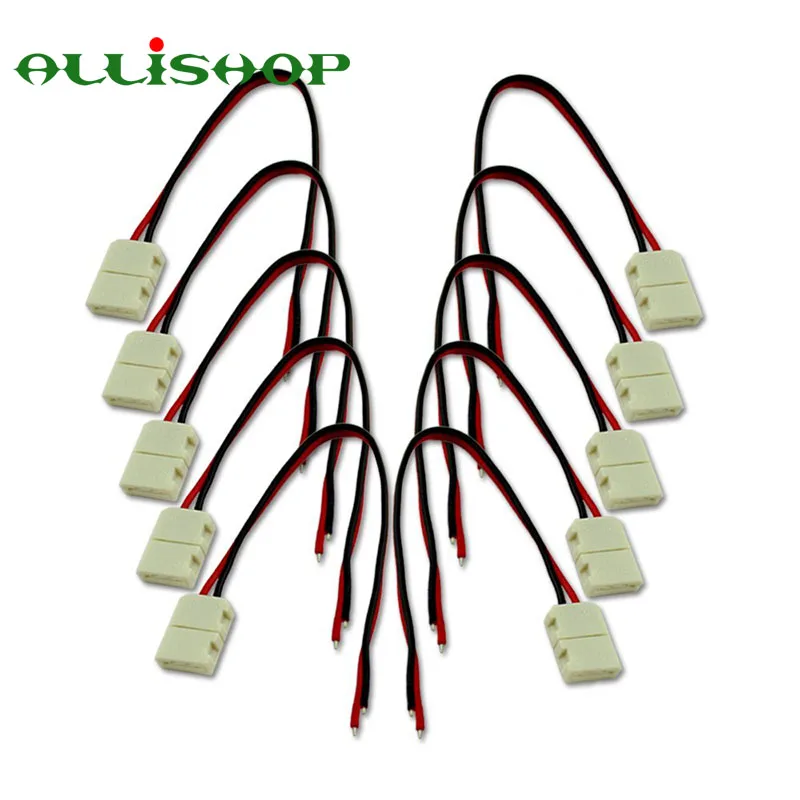 5 pcs 15cm 8mm 2Pin LED Strip Connector Extension For 3528
