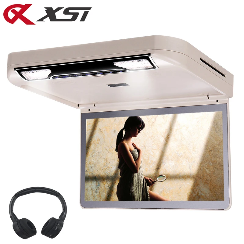 

XST 13.3 Inch Car Ceiling Roof mount Monitor MP5 DVD Player Flip Down HD 1080P Video HD Digital TFT Screen USB/SD/HDMI/MP5/IR/FM