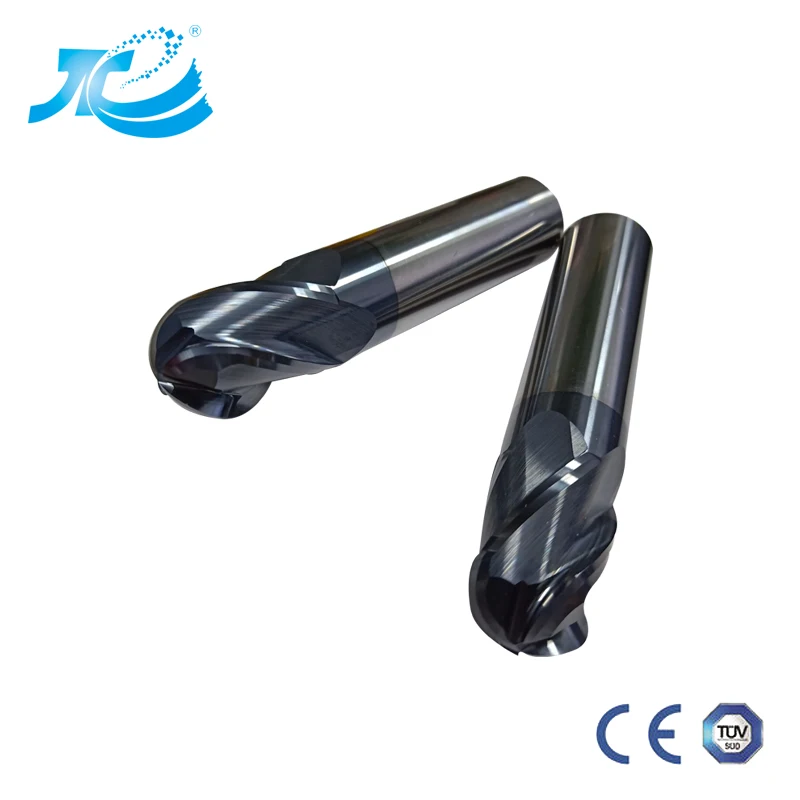 Более 1500USD скидка 20% Горячая продажа! Карбид 2 4Flutes HRC55 черный шар Концевая мельница