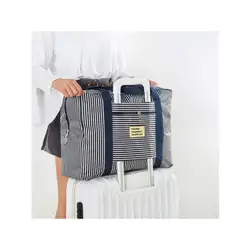 Размеры L большой Ёмкость Для женщин Дорожная сумка для путешествий Водонепроницаемый Оксфорд ткань в клетку модная сумка на молнии Мягкая
