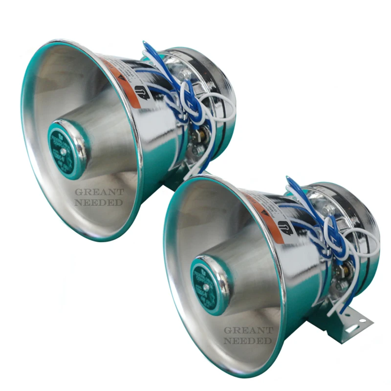 

2PCS 200W 12V Stainless Steel Car Alarm Siren Horn Loudspeaker Auto Horn Police Siren Megaphone Electronic Horn Buzzer