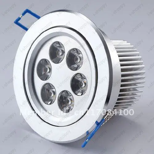 6w dimmable high power 6 led recessed ceiling down cabinet light