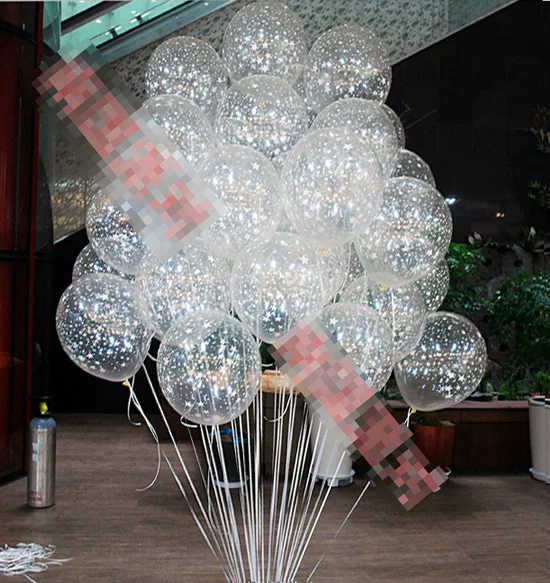 

festival supplies round 12inch=30cm clear star romatic pearl Latex Balloons helium hydrogen for Birthday Wedding Party decor Wh