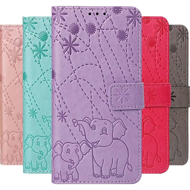 

Embossing Fireworks Elephant Case For iPhone 6 6s 7 8 Plus X XR Xs MAX 5 5s SE Luxury Wallet Stand Photo Frame Flip Cover DP03G