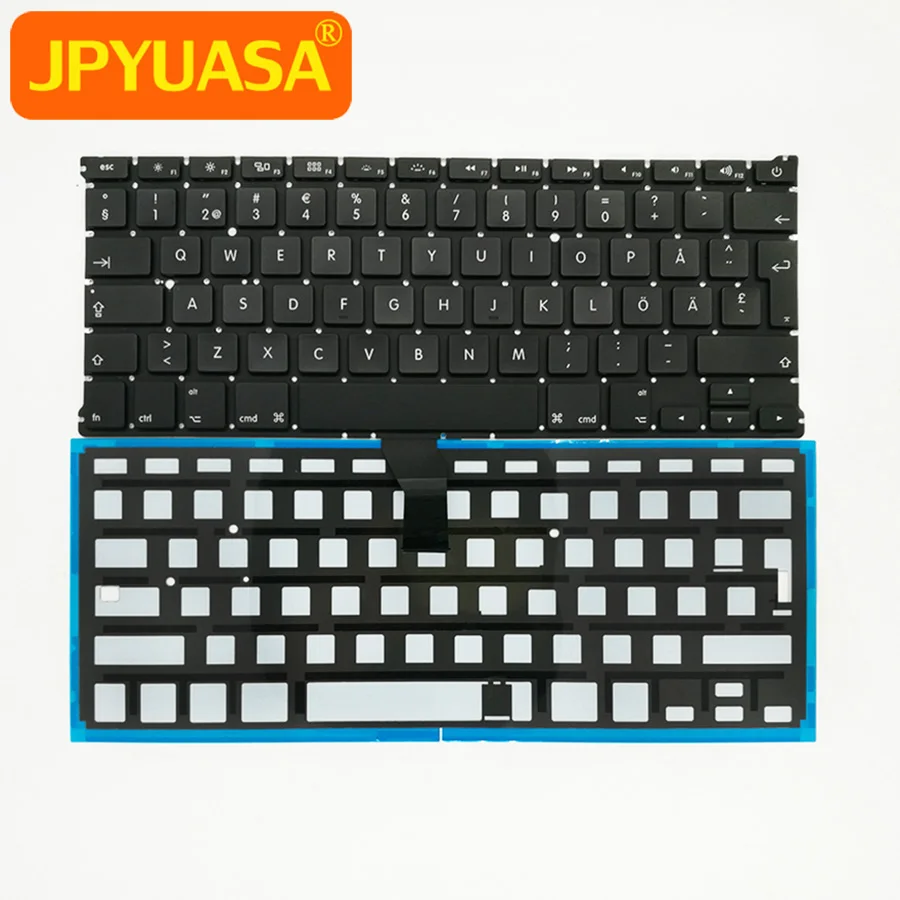 10 pcs New Swedish Keyboard with Backlight Backlit For Macbook Air 13&quot A1466 A1369 Sweden 2011-2017 | Компьютеры и офис