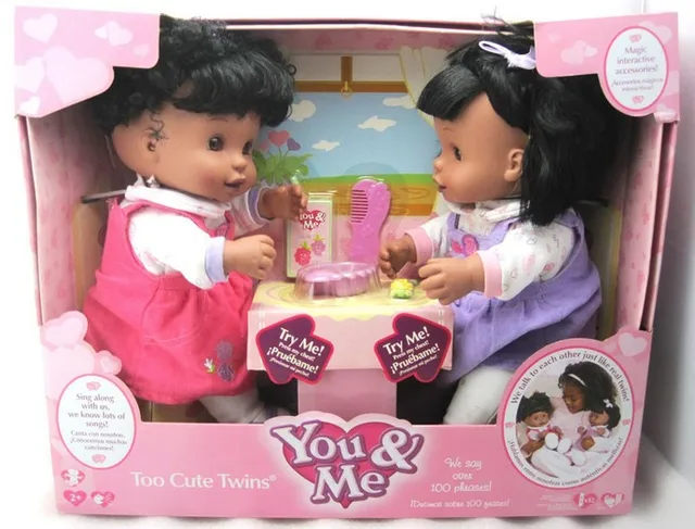 too cute twins interactive talking dolls