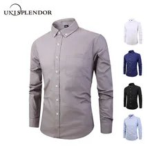 Деловая Мужская рубашка, хлопок, мужская рубашка, Тонкая Повседневная модная мужская одежда, весна-осень, мужская рубашка YN10429