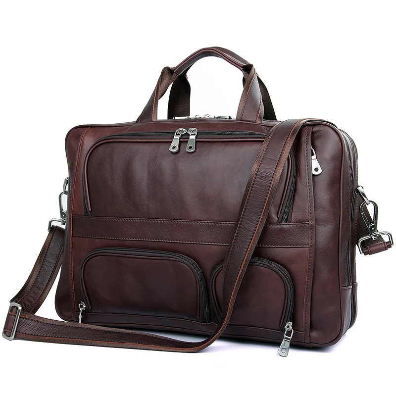 Для мужчин путешествия Duffles выходные сумки из коровьей кожи Бизнес 17 "ноутбук большой Ёмкость путешествия файл Винтаж Повседневное сумки
