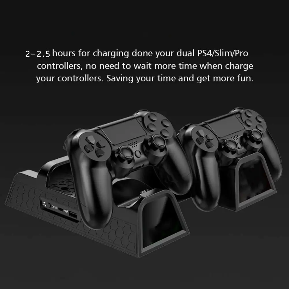 PS4 вертикальная подставка с охлаждающим вентилятором PS4 контроллер зарядная станция Обычная с зарядным устройством для хранения игр для Playstation 4 PS4 slim