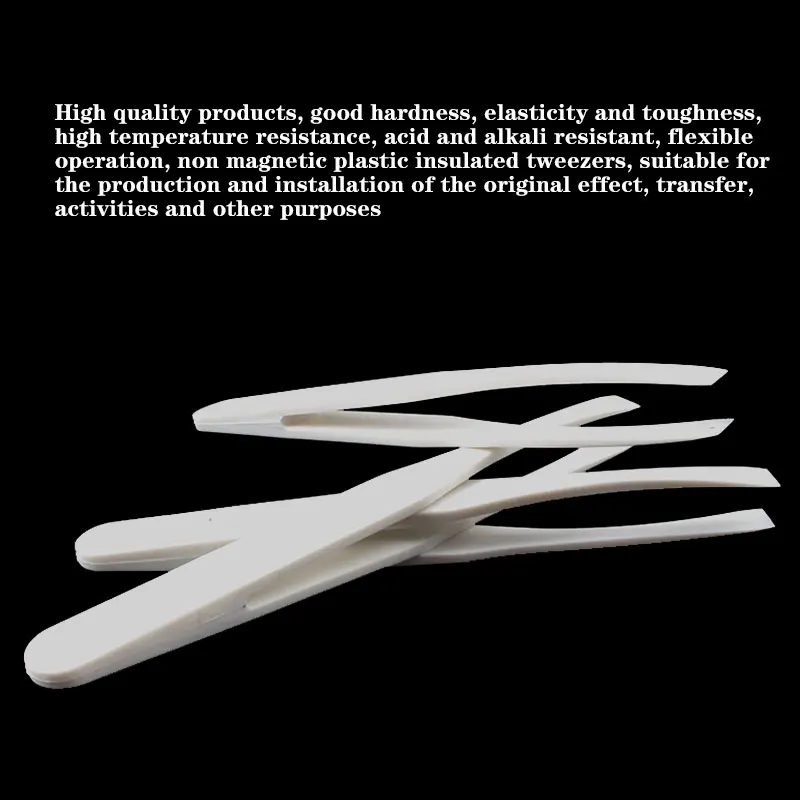 Flat head anti-static plastic tweezers used for precision electronic components production, semiconductor and computer tweezers (6)