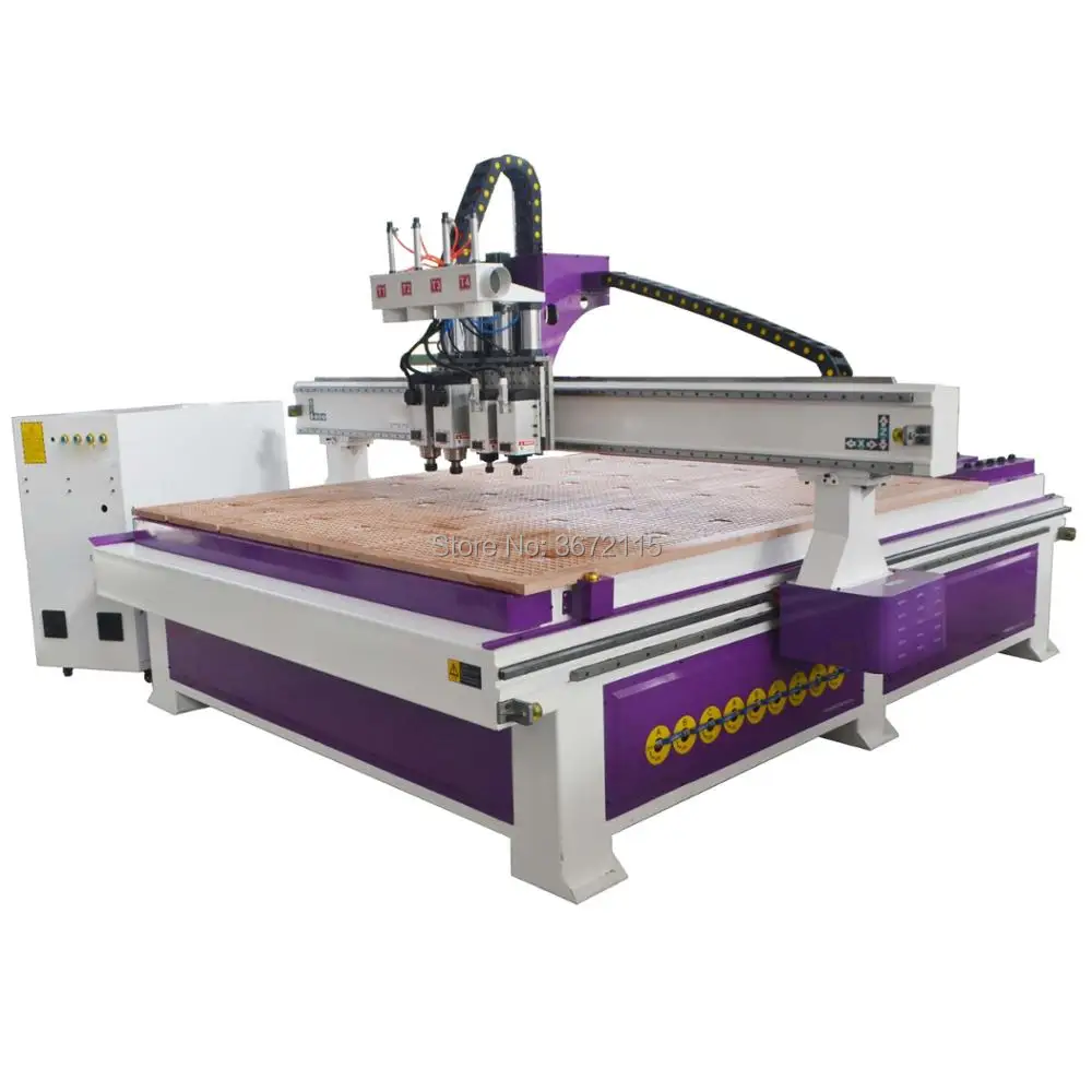 450B stepper motors multi heads Pneumatic ATC 2125 wood cnc router