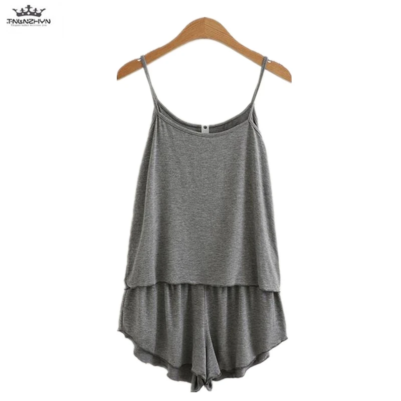 

Large size Women Pajama set clothing 2019 Hot sale Summer New Cotton Modal suspenders home service two-piece 200 kg fat mm suit