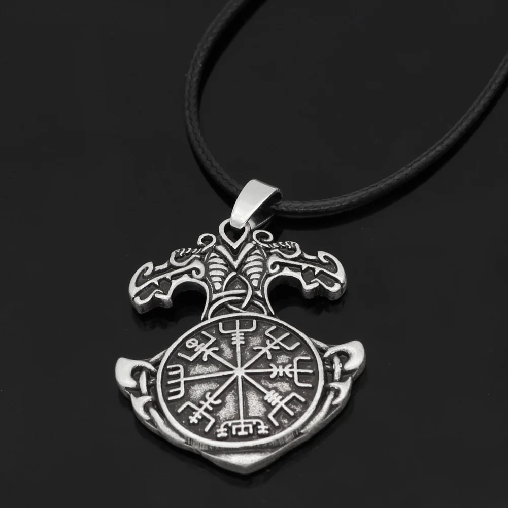 Скандинавский Викинг thor hammer Mjolni helm of awe символ Одина скандинавских амулет с