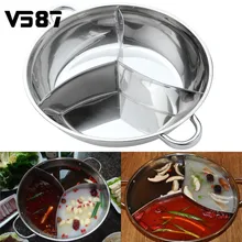 Edelstahl Hot Pot Drei Geteilt Kochgeschirr Induktions Schäfchen Hot Pot Ausgeschlossen Kompatibel Kochen Werkzeuge