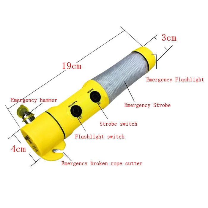 2 шт. светодиодный фонарик автомобильный молоточек для аварийного выхода для окна стекло аварийный молоток аварийная сигнализация Предупреждение йная сигнализация предупреждение автомобильные аксессуары