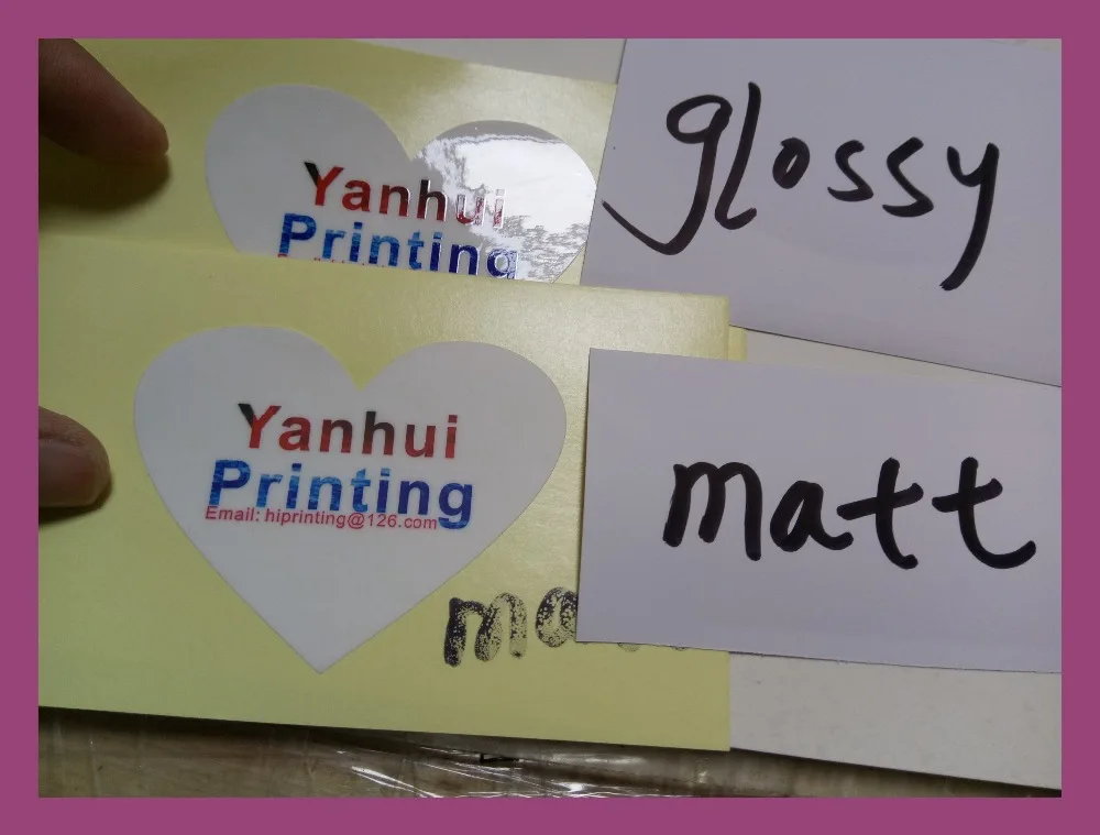 55x55mm glossy/matt sticker label printing customin Stationery