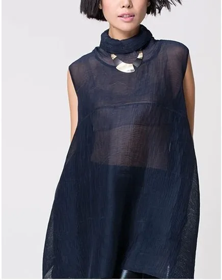 Летнее новое длинное сексуальное прозрачное шифоновое платье без подкладки, однотонное дизайнерское платье больших размеров - Цвет: Синий