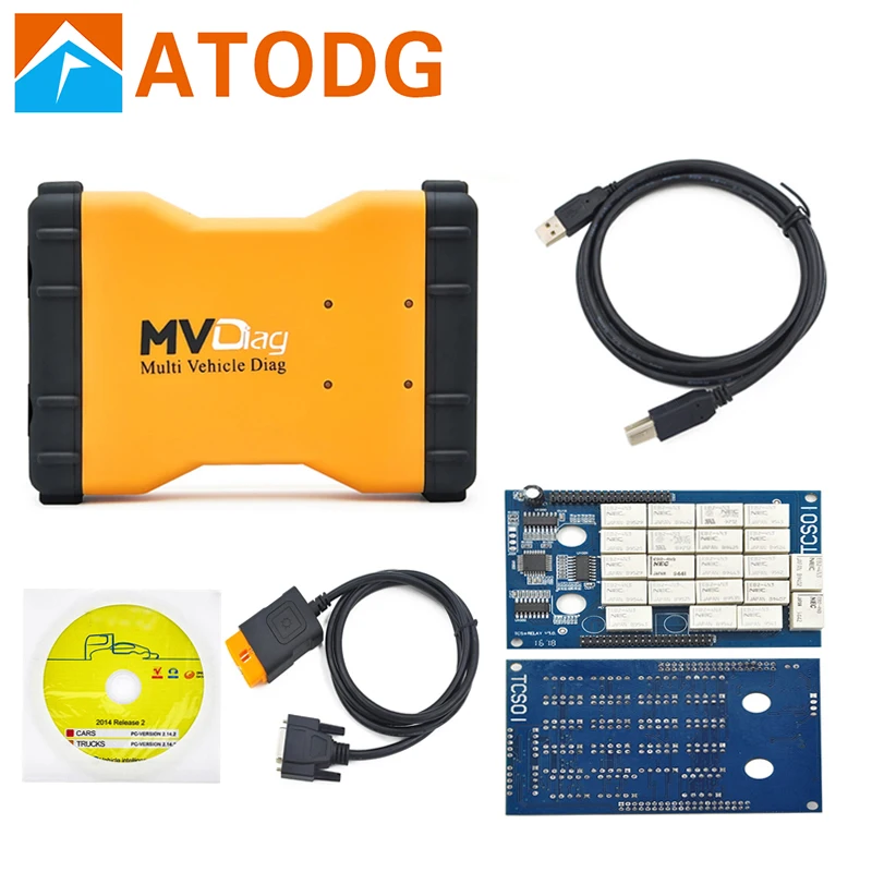 Профессиональный диагностический инструмент MVD V5.008 TCS CDP MVDIAG Bluetooth V2015.3 с ключом