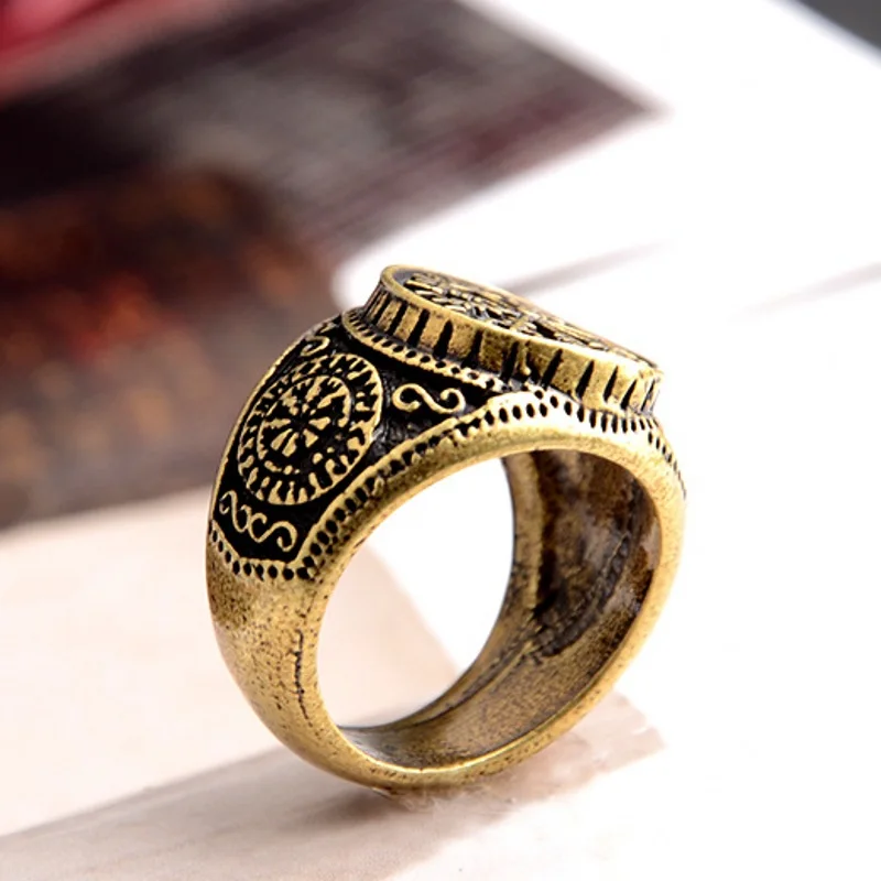 Skute из нержавеющей стали готическое байкерское Винтажное кольцо в стиле панк для мужчин Vegvisir амулет скандинавский Викинг кольцо с компасом Odin руны языческие украшения