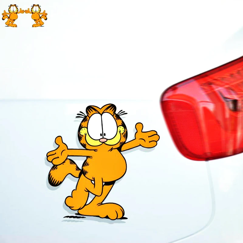 

Aliauto 2 X Car-styling Funny Garfield Sticker Vinyl Decal for Motorcycle Laptop Honda Chevrolet Ford Focus Polo Toyota Peugeot