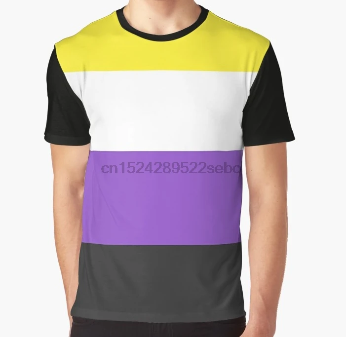 

All Over Print 3D Women T Shirt Men Funny tshirt Non-binary flag Graphic T-Shirt