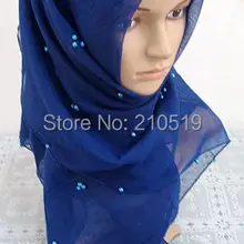 YTT005 популярные хиджаб мусульманский шарф с жемчугом квадратный хиджаб
