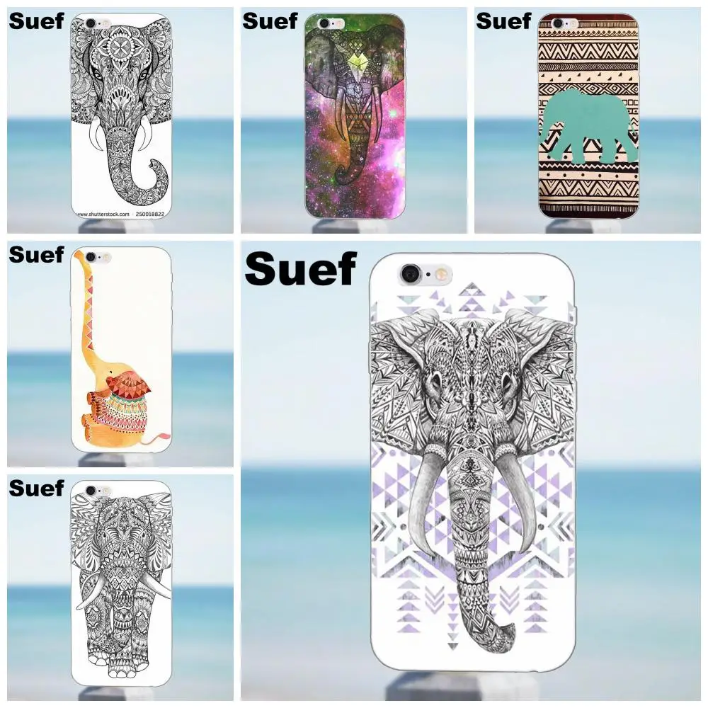 

Suef Soft Printing For iPhone X 4 4S 5 5S 5C SE 6 6S 7 8 Plus Galaxy J1 J3 J5 J7 A3 A5 2016 2017 Aztec Animal Elephant Pattern