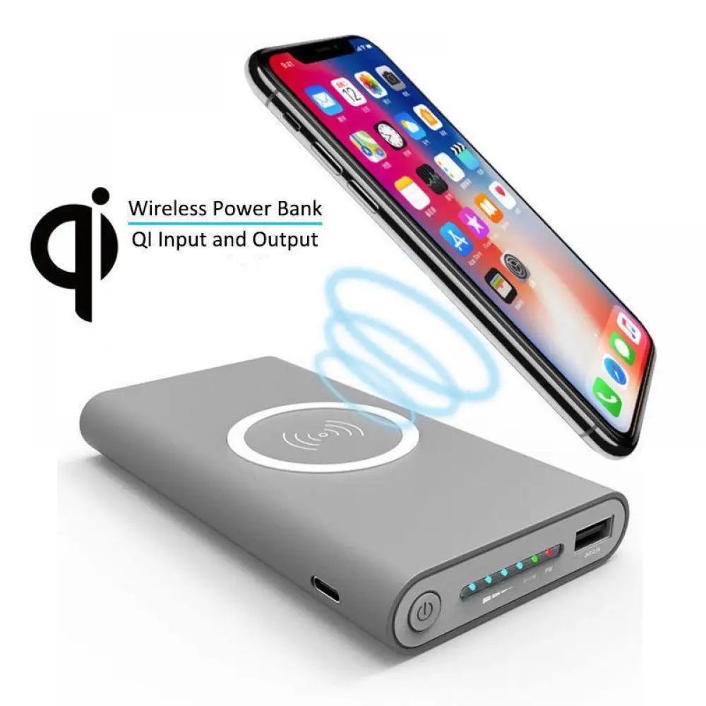 

Qi Wireless Charger 30000mAh Power Bank Portable Powerbank Mobile Phone Charger For iPhone X 8 Plus Samsung Note 8 S9 S8 Plus S7