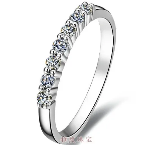 Dossy ювелирные изделия 0.7Ct микро-кольцо с бриллиантами pave Обручальное кольцо для