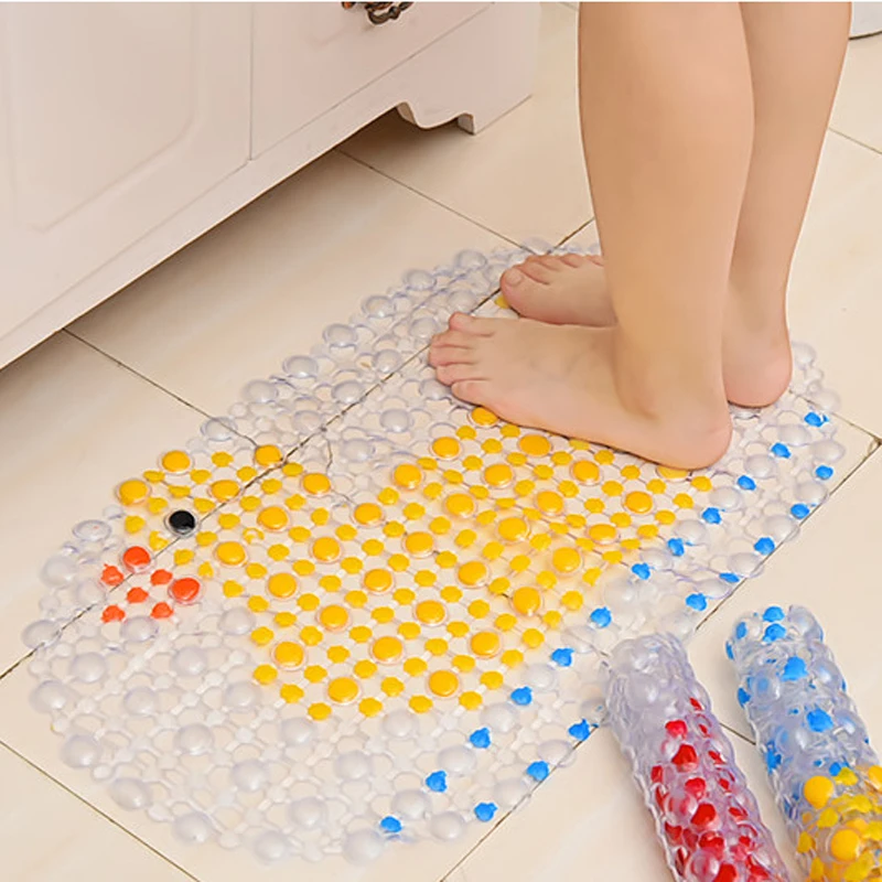 Cartoon Transpa Bathroom Mat 68 37cm Shower Step Pad Doormats Toilet Floor Non Slip Accessory Pvc Bath Mats Aliexpress Non Slip Accessory Pvc Bath Mats Mat