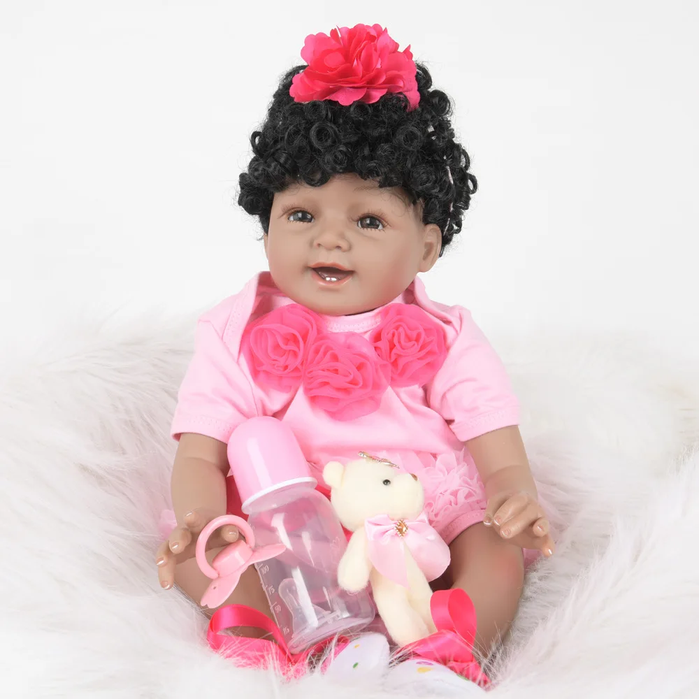 LEOOFU 55 см 22 дюймов дети игрушки Мягкие силиконовые reborn baby реалистичные виниловые