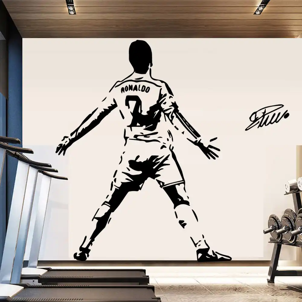 Detail feedback questions about vinyl decals ronaldo of 7 soccer wall sticker wallpaper murals home decoration for kids rooms diy bedroom mural poster