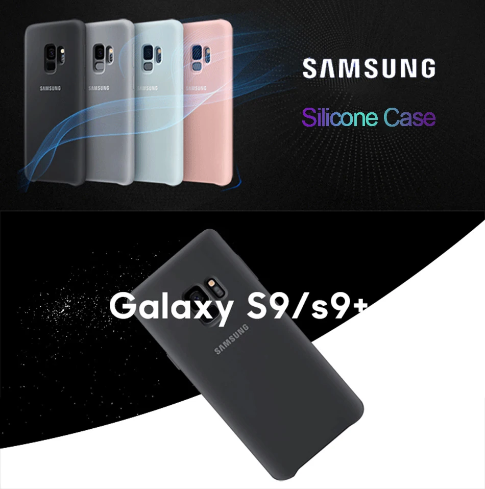 1S9 S 9 Plus Case Silicone Samsung 100% Original Back Cover 360 Luxury Sport Cut Four Corners Effective Protection G9500