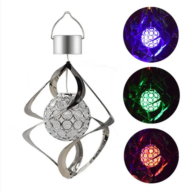 LED Garden Solar Lights Garden Decoration Solar Light Bulb Waterproof Solar Rotatable Wind Chimes Garden Lights Outdoor wind chimes outdoor healing meditation courtyard bell advanced camping balcony wood