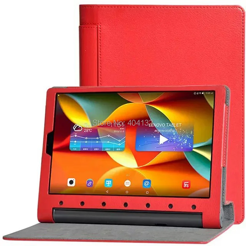 30PCS/Lot Good Quality Litchi Folio PU Cover Case For Lenovo Yoga 3 Tablet Pro 10.1 / Yoga 3 Pro 10 X90F