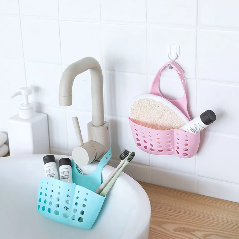 

Portable Kitchen Sink Dish Soap Organizer Hanging Drain Bathroom Sponge Organizer Wall Shelf Soap Hooks Sucker Sponge Holders